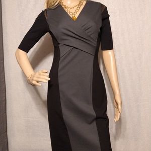 ELIE TAHARI Casual Black & Gray Dress S